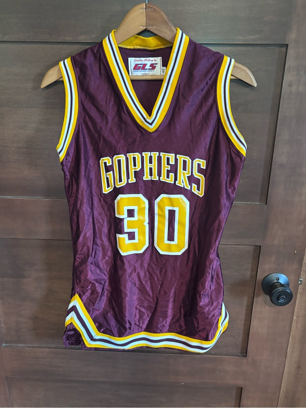 MN Gophers #30 Maroon and Gold Basketball Jersey